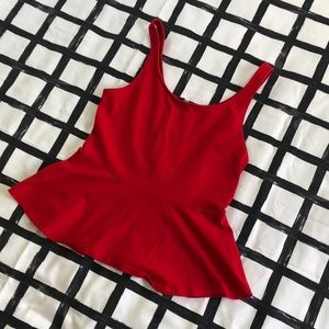 Express Red Peplum Top